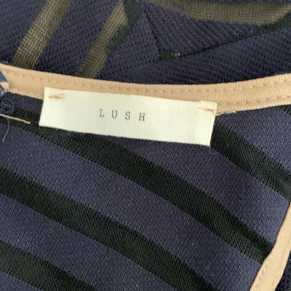 Lush Navy Stripe Dress Tank Straps - Picture 4 of 5